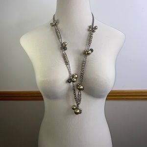 Statement Necklace Silver and Gold Toned